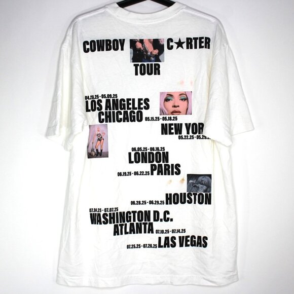 Beyonce Mens Large Cowboy Carter Concert 2025 Tour Tee T-Shirt NEW F1264 - Picture 1 of 6